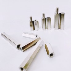 스틸육각 지지대너트 M4 (10~50mm 규격선택), 50mm, 3개