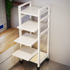 정싱 주방 다용도 전자렌지대 수납 오븐 조립식 수납장렌지대 주방정리함, 5단, 흰색