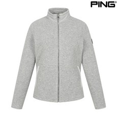 핑 겨울 여성 우븐 배색 방풍 집업 티셔츠 121D4TF753_MG_CJ 2779590, 100, 멜란지 그레이