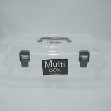 투명 플라스틱 손잡이 뚜껑 부품 보관함 박스 2호, 상세페이지 참조, 1개