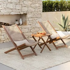 야외의자 라탄 접이식 등나무 세트 카페 비치 테라스 테라스의자, A. 윤치 리클라이너