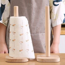 리빙드림 원목 우드 키친타올 롤백 랩 호일 걸이 꽂이 홀더 싱크대 주방 식탁정리, 1개