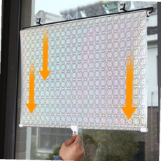 스크린 줄없는 암막 차 붙이는 창문 롤 방염 블라인드 59000EA 1EA