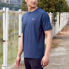 RATOPS瑞多仕 男圓領浪花紗排汗衣 DB8924 丈青色