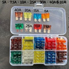 汽車保險絲片套裝保險片保險熔斷器迷你小號中號店用 副廠產品, 1個, 中號混裝100片裝