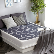 루체트리 전기장판 전기매트 무자계 1인용 2인용 온열매트 거실 캠핑, 전기매트 무자계 블라썸 소형