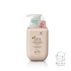 KUKU 酷咕鴨 PLUS 舒敏積雪草寶寶洗髮沐浴乳 溫和清潔、舒緩呵護寶寶肌膚, 1個, 500ml