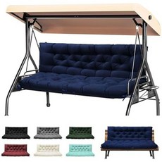 당구이 현관 그네 쿠션 방수 등받이 교체 야외 벤치 2-3인승 파티오 가구 60x40 그린