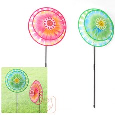 호탑 원형 2중 바람개비 2개입 정원소품