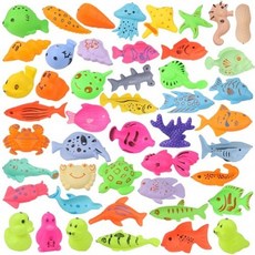 60마리 자석 낚시놀이 용 마카롱 물고기, 60개