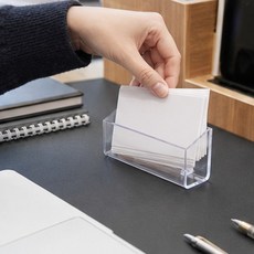 투명 아크릴 명함꽂이 부착용 케이스 쿠폰 거치 책상용 1P 98x31x42mm, 1개, 상세페이지 참조