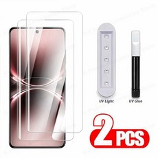 Vivo X200 Ultra Pro 유리 용 UV 액체 접착제 강화 보호 필름 곡선, 01 2 조각, 01 강화 유리, 05 생체 X100 프로, 1개