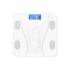 藍牙體脂計 體重計 0.01kg高精度 USB充電 APP數據同步 LCD夜視螢幕, 1個, 白色-藍芽充電款