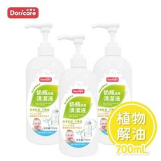 Doricare朵樂比 奶瓶蔬果清潔液 700ml X 3瓶, 1個, 奶瓶蔬果清潔液(700mlX3瓶)
