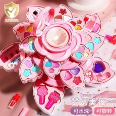 兒童化妝品玩具套裝無毒彩妝盒，小女孩表演生日禮物首選，激發無限創意與想像力, 1個, 夢幻粉【收藏關注再送7件套】,豪華版四層天使之翼禮盒裝