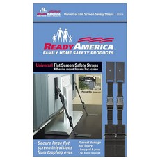 Ready America 4521 범용 평면 스크린 안전 스트랩 블랙, Ready America 4521 범용 평면 스크린 안, 1개