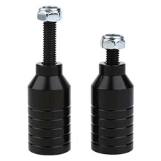 2lot 쉽게 설치할 수 있는 스쿠터 페그 프로페셔널 경량 스쿠터 페그 스턴트 스쿠터 액세서리, Black
