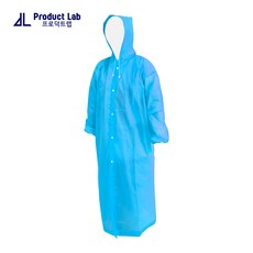 프로덕트랩 성인용 일회용 EVA 우비 비옷 레인코트, 10개, 블루