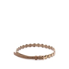 골든 구스 스터드 장식 레더 벨트