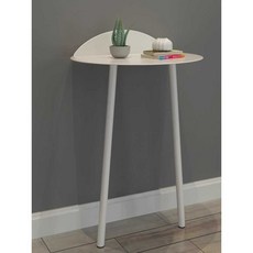 간이 협탁 미니 침실 라운드 벽선반 철제 사이드 현관, 1개, 1. 흰색 짧은 32x25x45