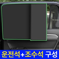 아비로 차량 창문 햇빛가리개 자석형, 1개, 블랙