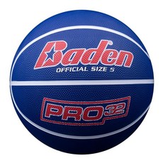 Baden | Pro32 | 내구성이 뛰어난 실내/실외 고무 농구공 핑크 69.9cm27.5인치 457986, Size 5 (27.5"), 레드/화이트/블루