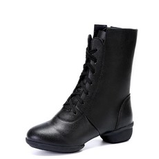 라인댄스 부츠 워커 힐 댄스화 블랙 여성 파티 공연