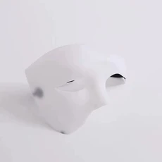더바몰 오페라의 유령가면 무도회가면 무대소품 SM용품, 1개, 화이트