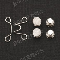 청바지 허리 조임 도구 조절 가능 탈착 가능 버튼 고정 핀 포인트 노출 방지 사이즈 포인트 액세서리, 네일프리모델-실버