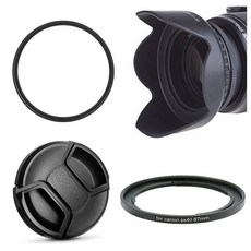 67mm UV 필터 및 렌즈 후드 캡 canon 호환 Powershot SX50 HS 디지털 카메라용 어댑터 링, 02 SX540