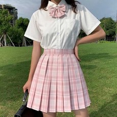 Hot Sweet Big Size日系校服水手服粉色短袖JK制服Cosplay