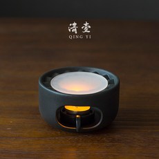 清壹 簡約磨砂陶瓷溫茶爐, 1個, 漢風小火爐(黑) 保溫爐