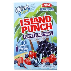 Zero-Sugar Island Punch Purple Berry Wave Drink Mix 10CT, 0.09온스(10팩), 1개, 26.4g