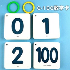 啾蒂家 0-100早教數字學習卡 幼兒啟蒙數學教具, 0-100早教數字學習卡(盒裝)