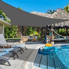 쿨보이 12피트 x 선쉐이드 샌드 트라이앵글 UV 블록 야외 그늘 캐노피 파티오 잔디 정원 카포트 뒷마당 데크 퍼골라, 16'x20', Dark Grey