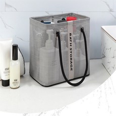 완자스토어 메쉬 샤워가방 샤워바구니, 그레이