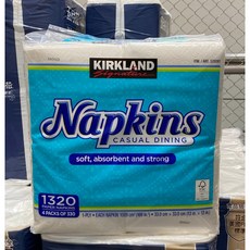 Kirkland Signature 餐巾紙 柔軟、吸水、強韌, 1個, 貨運宅配