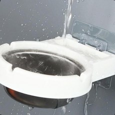 욕실 화장실 플라스틱 코너 수납선반 벽부착 무타공, 화이트, 1개