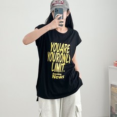 댄마샵 형광 리밋 루즈핏 나시티 방송댄스복 줌바댄스복 에어로빅복