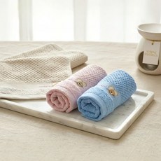 可愛小老鼠刺繡毛巾 嬰兒浴巾 舒適棉, 隨機出色, 6個
