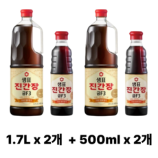 샘표 진간장 금F3 1.7L 2개+500ml 2개, 2개, 2.2L