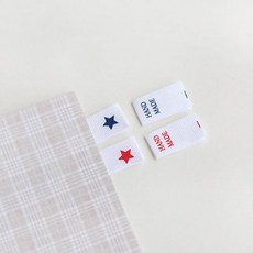 50개-끼움라벨) 화이트 꼬마별(2컬러) jgq, 레드