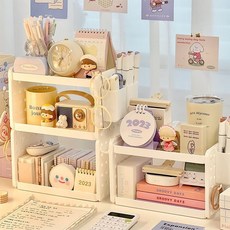 Planwith 桌面洞洞板收納架 宿舍書桌辦公室置物架, 1個, 3層+2層【送3筆筒9掛鉤】
