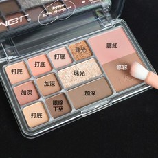 MGL 怦然傾心綜合粉盤 眼影腮紅修容三合一彩妝盤, 1個, 3#甜妹救地球:如圖