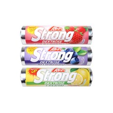알프스 스트롱 포도당 캔디 3종 (딸기맛 + 블루베리맛 + 레몬맛), 3개, 21g
