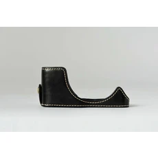 인조 가죽 카메라 케이스 가방 캐논 EOS M10 M100 EOS M200 하단 케이스 커버용 하프 바디 신제품, 02 Black