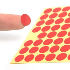 원형 빨강 스티커 10mm 10매 도트스티커 표시스티커art8+6FLG