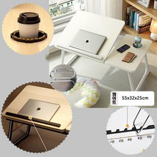 YAPOGI 다용도 접이식 각도 조절 참대 테이블, 5300ab, 화이트