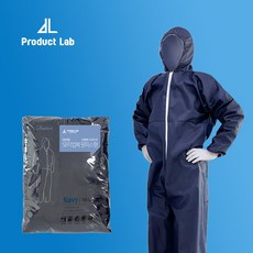 프로덕트랩 SB 원피스 방진 일회용 보호복 45g 네이비, XL, 1개