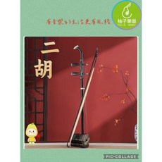 柚子樂器 黑檀木二胡 專業演奏款, 1個